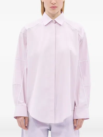 Msgm Long-sleeve Shirt In Pink