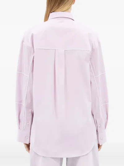 Msgm Long-sleeve Shirt In Pink