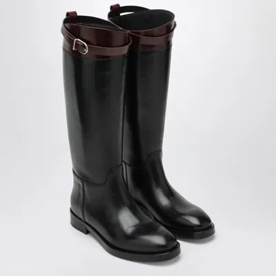 Durazzi Milano Round-toe Belted Boots In Black