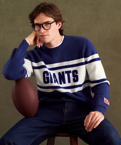 Naadam Nfl Luxe Cashmere Crewneck Sweater In Blue
