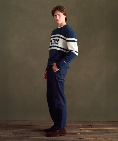 Naadam Nfl Luxe Cashmere Crewneck Sweater In Blue