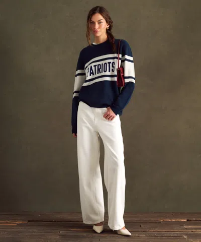 Naadam Nfl Luxe Cashmere Oversized Crewneck Sweater In Blue