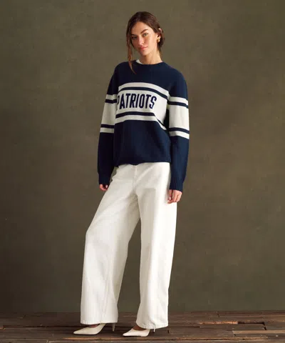 Naadam Nfl Luxe Cashmere Oversized Crewneck Sweater In Blue