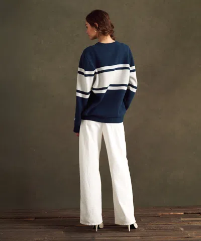 Naadam Nfl Luxe Cashmere Oversized Crewneck Sweater In Blue