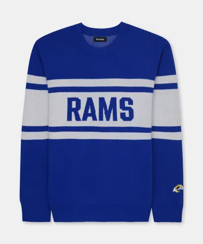 Naadam Nfl Luxe Cashmere Oversized Crewneck Sweater In Blue