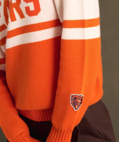 Naadam Nfl Luxe Cashmere Oversized Crewneck Sweater In Orange