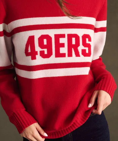 Naadam Nfl Luxe Cashmere Oversized Crewneck Sweater In Red