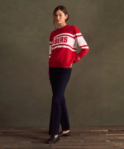 Naadam Nfl Luxe Cashmere Oversized Crewneck Sweater In Red