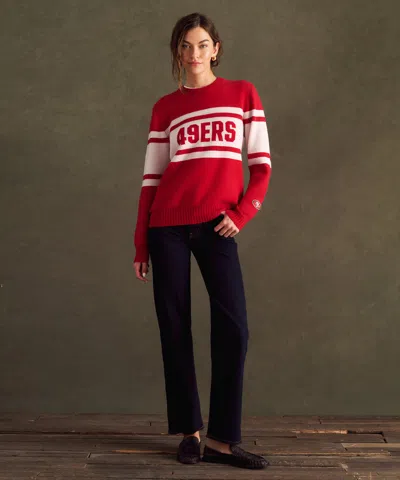 Naadam Nfl Luxe Cashmere Oversized Crewneck Sweater In Red