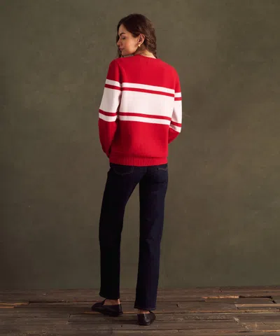 Naadam Nfl Luxe Cashmere Oversized Crewneck Sweater In Red