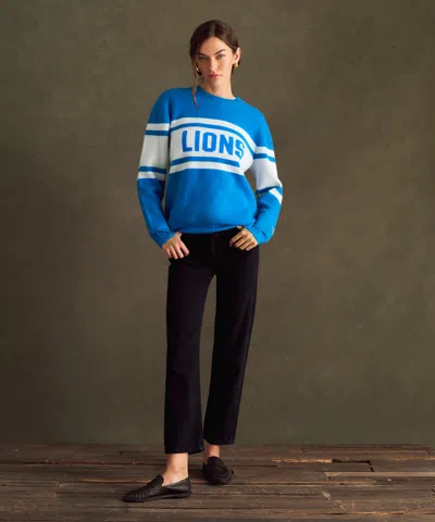 Naadam Nfl Luxe Cashmere Oversized Crewneck Sweater In Blue