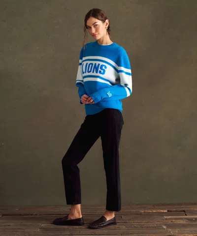 Naadam Nfl Luxe Cashmere Oversized Crewneck Sweater In Blue