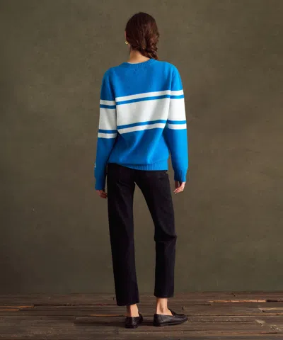 Naadam Nfl Luxe Cashmere Oversized Crewneck Sweater In Blue