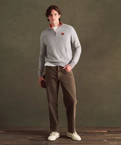 Naadam Nfl Signature Cashmere Color Blocked Quarter Zip In Gray