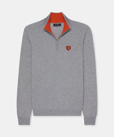 Naadam Nfl Signature Cashmere Color Blocked Quarter Zip In Gray