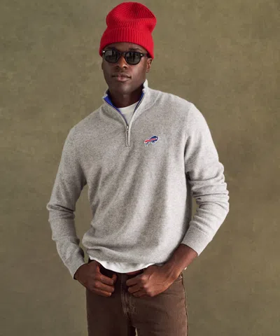 Naadam Nfl Signature Cashmere Color Blocked Quarter Zip In Neutral