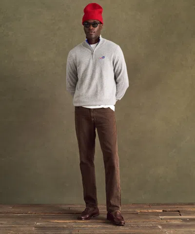 Naadam Nfl Signature Cashmere Color Blocked Quarter Zip In Neutral