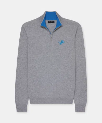 Naadam Nfl Signature Cashmere Color Blocked Quarter Zip In Neutral