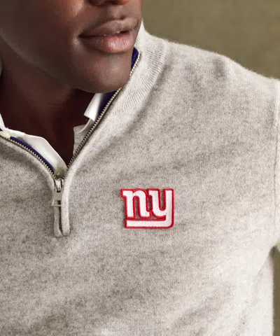 Naadam Nfl Signature Cashmere Color Blocked Quarter Zip In Neutral