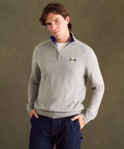 Naadam Nfl Signature Cashmere Color Blocked Quarter Zip In Green