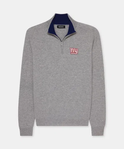Naadam Nfl Signature Cashmere Color Blocked Quarter Zip In Neutral