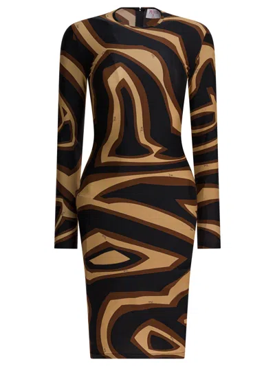 Pucci Labirinto Print Dress In Animal Print