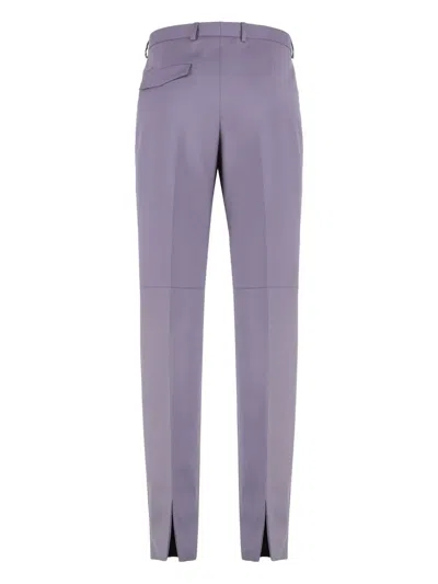 Gucci Trousers In Dry Wool Gabardine In Purple