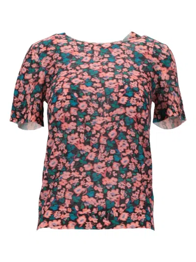 Paul Smith Womens Knitted Ss Top In Multi