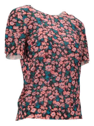 Paul Smith Womens Knitted Ss Top In Multi