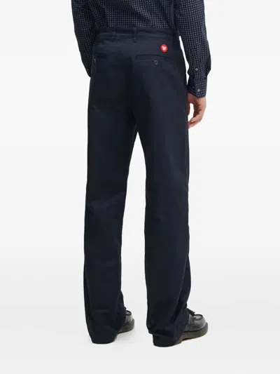 Wood Wood Welt-pocket Trousers In Blue