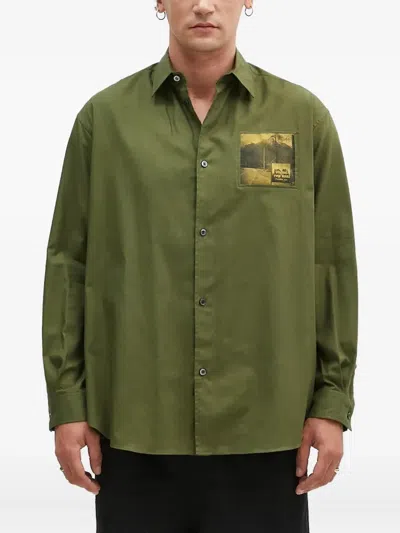 Undercover Pocket Button Shirt In Green