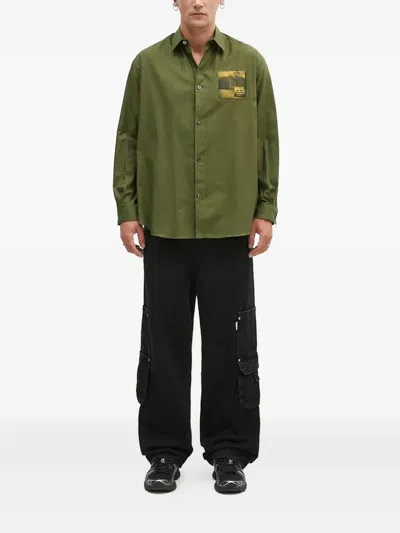 Undercover Pocket Button Shirt In Green