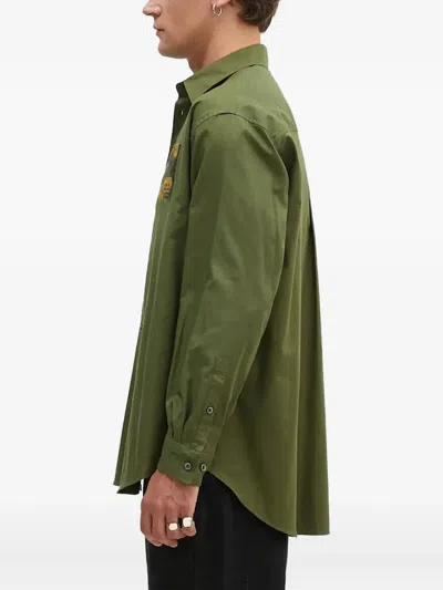 Undercover Pocket Button Shirt In Green