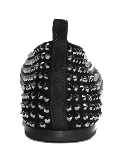 La Rose Crystal-embellished Ballet Flats In Black