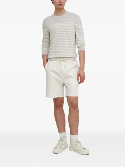Theory Striped-pattern Crewneck Sweater In Neutral