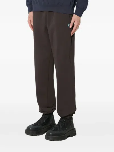 Wood Wood Logo-patch Track Pants In Brown