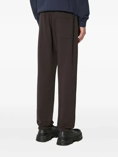 Wood Wood Logo-patch Track Pants In Brown