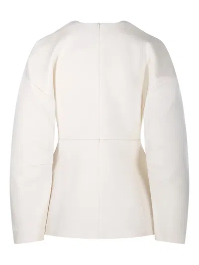 Max Mara Long-sleeved Sweater In Neutral