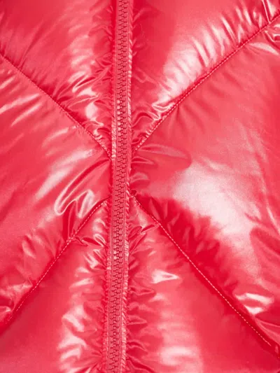Add Quilted-hooded Jacket In Red