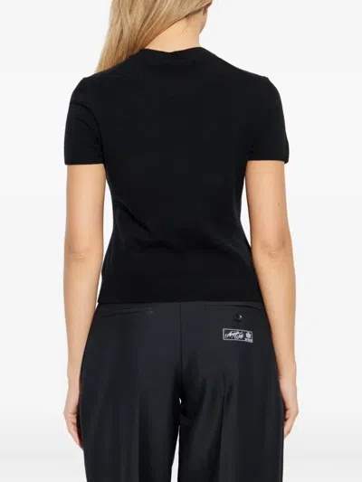 Alexander Wang Logo Crew-neck T-shirt In Black