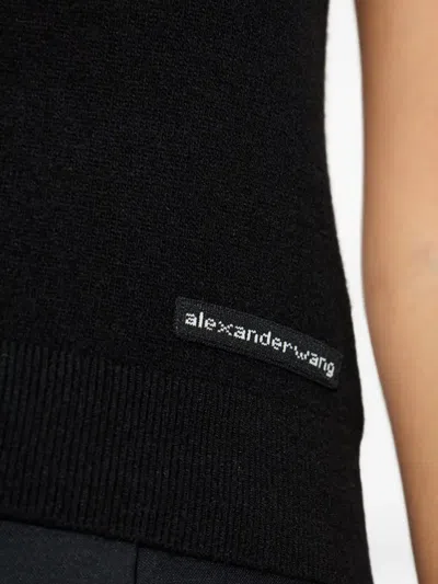 Alexander Wang Logo Crew-neck T-shirt In Black
