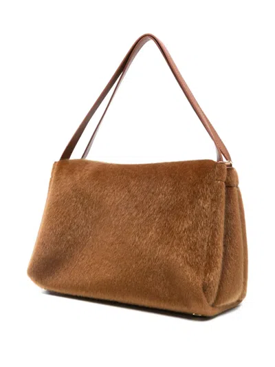 Themoirè Clasp-fastening Tote Bag In Brown