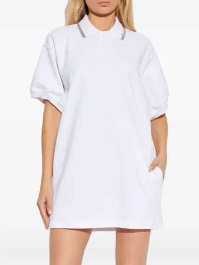 Alexander Wang Polo-collar Mini Dress In White