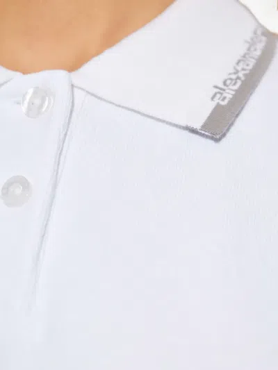 Alexander Wang Polo-collar Mini Dress In White