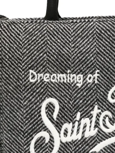 Mc2 Saint Barth Structured Black Bag With Clean Lines And Minimalist Aesthetic In Black