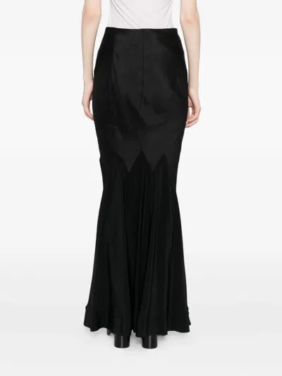 Yehuafan Silk Skirt In Black