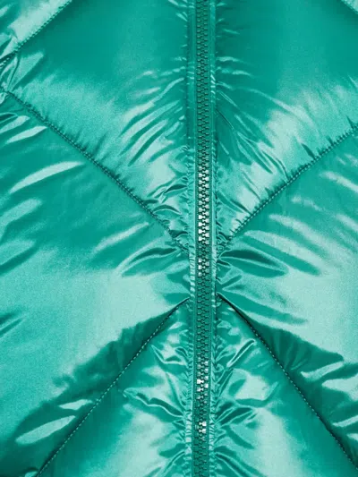 Add Quilted-hooded Jacket In Green