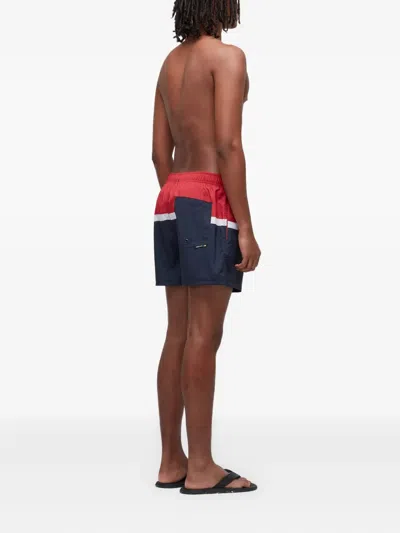 Osklen Riva Three-tone Stripe Swim Shorts In Black