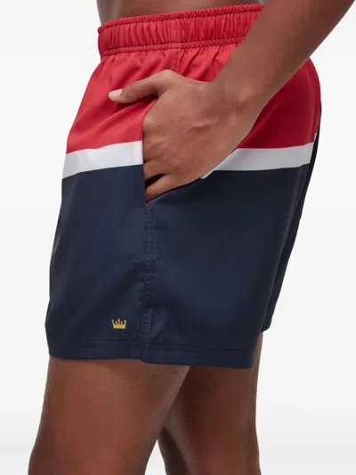 Osklen Riva Three-tone Stripe Swim Shorts In Black