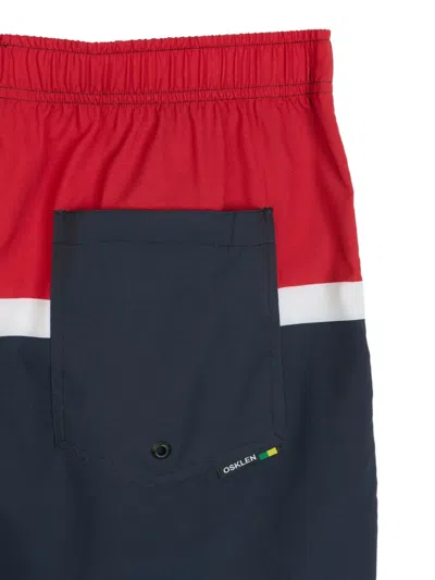 Osklen Riva Three-tone Stripe Swim Shorts In Black